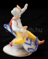 Hollóházi kézzel festett porcelán Aladdin, hibátlan, jelzett, m: 13 cm
