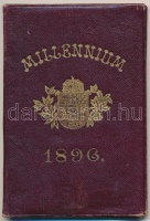 1896 Bp., Az Ezredéves Országos Kiállítás teljes időtartamára érvényes fényképes bérleti jegy bőr tokban Lukse-Fábry Béla (1844-1915) Minisztériumi műszaki tanácsos részére kiállítva