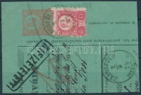 1871 Réznyomat 5kr 5kr díjjegyes utalvány kivágáson / Mi 10 on PS- cutting 'JÁNOSFÖLD TORONT.M'