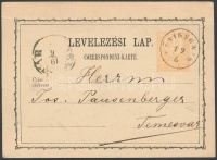 1871 Díjjegyes levezőlap 'KÖNIGSGNAD'