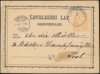1874 2kr díjjegyes levelezőlap / PS-card 'KOPREINITZ' - 'WIEN'