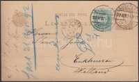 1882 Díjkiegészített díjjegyes levezőlap Hollandiába
