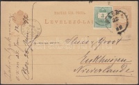 1882 Díjkiegészített díjjegyes levezőlap Hollandiába