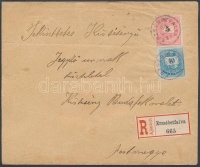 1894 Ajánlott levél ritka ibolya szín bélyegzéssel / Registered cover with rare violet 'ERZSÉBETFALVA' cancellation to 'BUDAFOK'