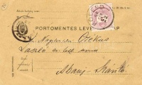 1896 Színesszámú 2kr levelezőlapon 'KÖLESD'