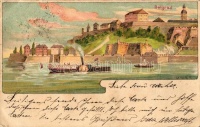 1899 Belgrade, Beograd, Belgrad; Festung / fortress, litho s: Geiger R. (wet damage)
